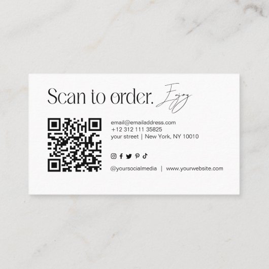 Modern Candle QR Code Visitekaartje (Achterkant)