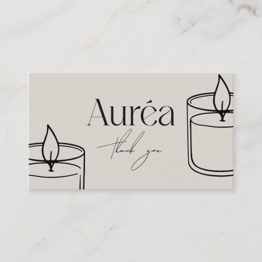 Modern Candle QR Code Visitekaartje (Voorkant)