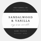 Modern Candle Tin Branding Label Product Sticker (Voorkant)