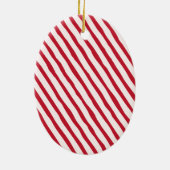 Modern Candy Cane Stripe Christmas Photo  Keramisch Ornament (Achterkant)