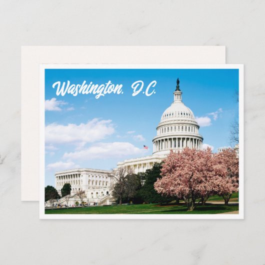 Modern Capitool Building Washington DC Briefkaart (Voorkant / Achterkant)