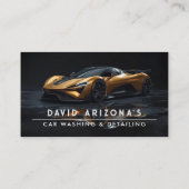 Modern Car Wash Detailing Pressure Washing Visitekaartje (Achterkant)