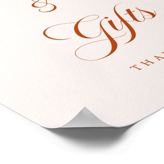 Modern Cards and Gifts Bridal Shower Table Poster (Hoek)