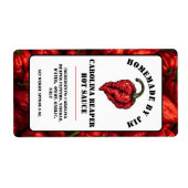 Modern Carolina Reaper Pepper Hot Sauce Label (Voorkant)