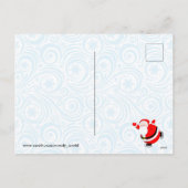 Modern cartoon of a penguin riding a polar bear, feestdagenkaart (Achterkant)