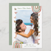 Modern Casual Boho Wedding Engaged Save The Date (Voorkant / Achterkant)