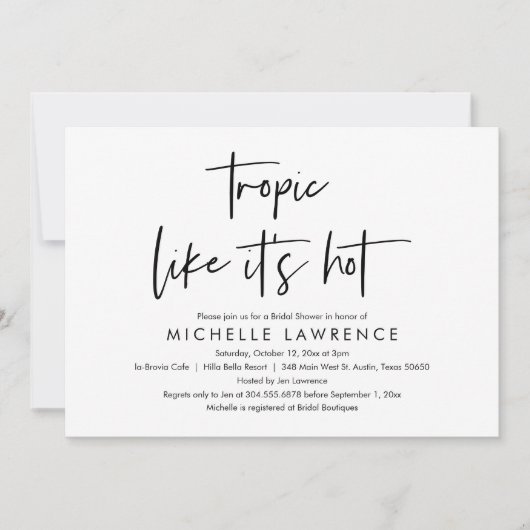 Modern Casual en vun, Vrijgezellenfeest Beach Part Kaart (Voorkant)