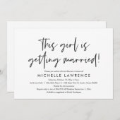 Modern Casual en vun, Vrijgezellenfeest Beach Part Kaart (Voorkant / Achterkant)