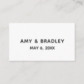 Modern Casual handschrift bruiloft Bedankt Informatiekaartje (Achterkant)