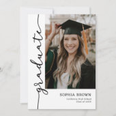 Modern Casual Photo Graduation Party Invitation (Devant)