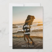 Modern casual photo wedding  kaart (Voorkant)