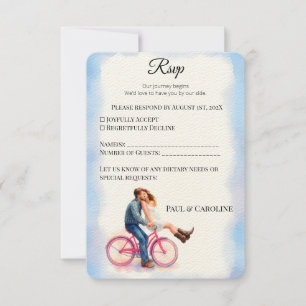 Modern Casual romantisch paar Waterverf Artistic Save The Date