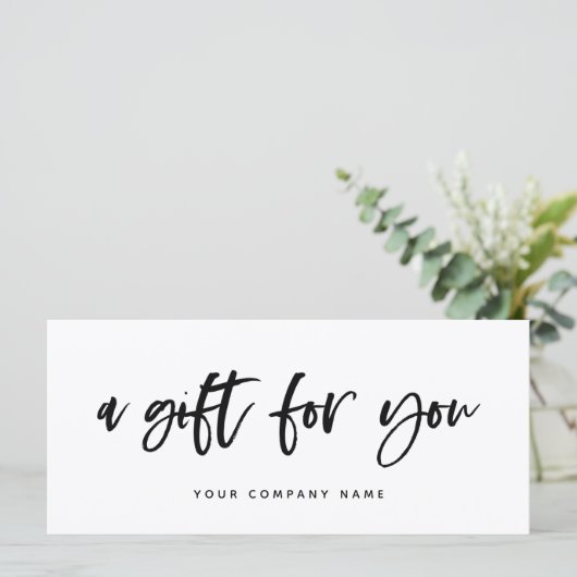 Modern Casual script | Cadeaubon (Staand voorkant)