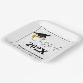 Modern Casual Script Twin Graduation Party Papieren Bordje (Gebogen)