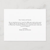 Modern Casual We zijn getrouwd met fotobruiloft Aankondigingskaart (Achterkant)