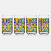 Modern Cat Glas in lood - Schattigee Katten mozaïe (Achterkant)