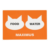 Modern Cat Silhouette Persoonlijk Pet Placemat