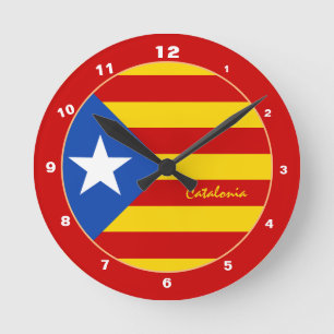 Modern Catalonia Flag, La Senyera Estelada /design Ronde Klok