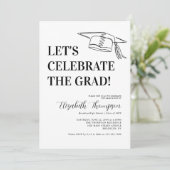 Modern Celebrate Afstuderen Eenvoudig Afstuderen Kaart (Staand voorkant)