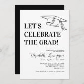 Modern Celebrate Afstuderen Eenvoudig Afstuderen Kaart (Voorkant / Achterkant)