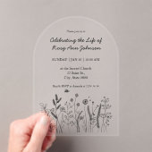 Modern Celebration of Life Arch Acrylic Invitation (In situ (ordinateur de poche))