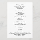 Modern Celebration Of Life Memorial Photo Flat Programma (Achterkant)