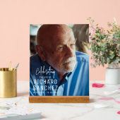 Modern Celebration Of Life Photo Funeral Memorial  (Mariage)