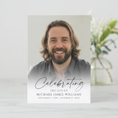 Modern Celebration of Life Photo Memorial Funeral Programma (Staand voorkant)