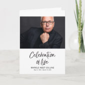 Modern Celebration Photo Memorial Programme Programma (Voorkant)