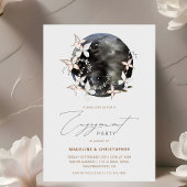 Modern Celestial Butterfly Engagement Party Kaart