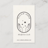 Modern Celestial Mindfulness Life Coach Ivory Visitekaartje (Voorkant)