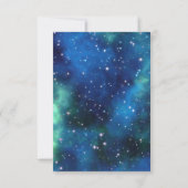 Modern Celestial Space Galaxy RSVP Kaartje (Achterkant)