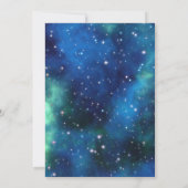Modern Celestial Space Galaxy Wedding Save The Date (Achterkant)