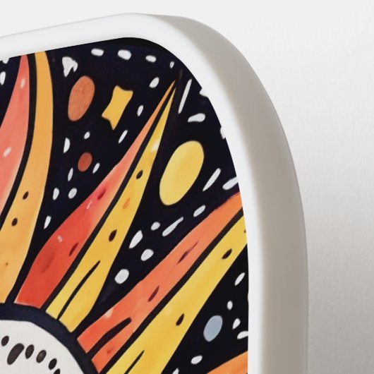 Modern Celestial Sun Moon Monogram Pickleball Paddle (Links Detail)