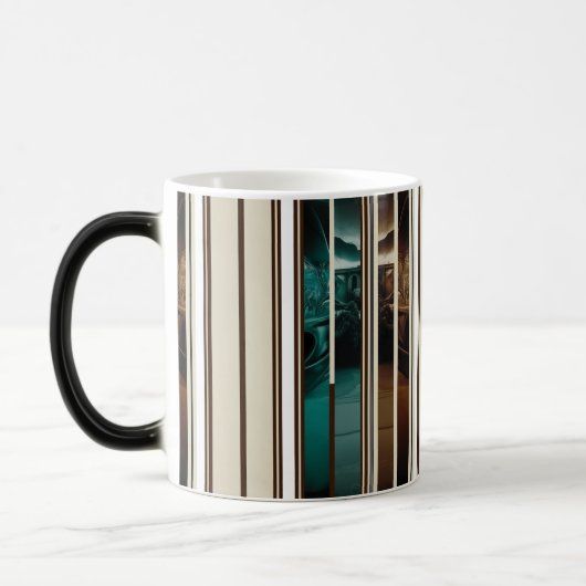 Modern Celestial Triple Stripe Color Morphing Mug (Gauche)