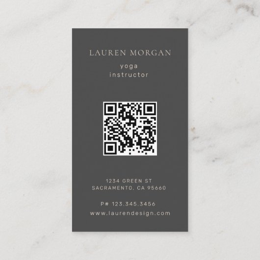 Modern Celestial Yoga Studio Visitekaartje (Achterkant)