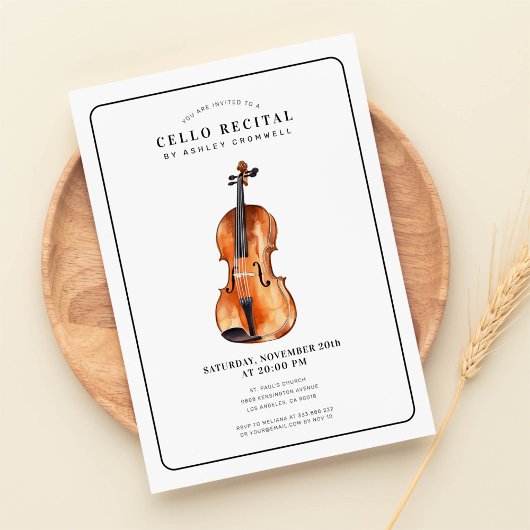 Modern Cello Music Considérant Invitation
