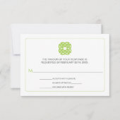 Modern Celtic geïnspireerd Wedding Reply RSVP Kaartje (Voorkant)
