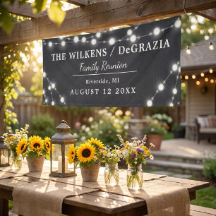 Modern Chalk String Lights Wood Family Reunion Spandoek