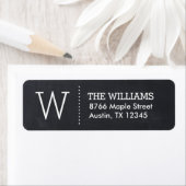 Modern Chalkboard - Aangepast monogram retouradres Etiket (Insitu)