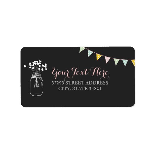 Modern Chalkboard adreslabel Etiket (Voorkant)