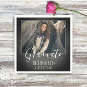 Modern Chalkboard Afstuderen Fotogradatie Partij Servet