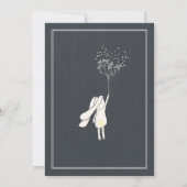 Modern Chalkboard Bunny TWIN Boys Baby shower Kaart (Achterkant)