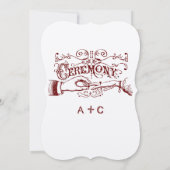 Modern Chalkboard Burgundy Typography Invite Kaart (Achterkant)