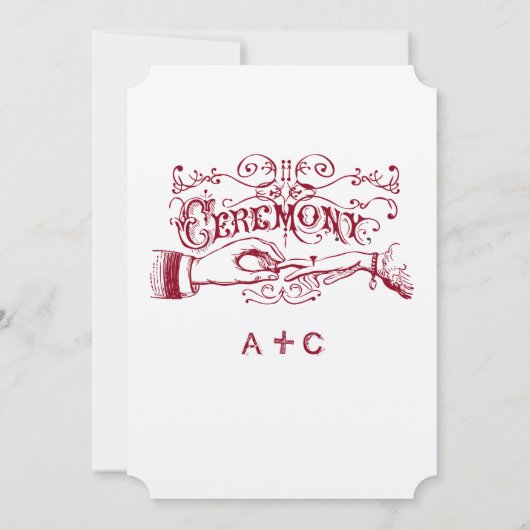 Modern Chalkboard Burgundy Typography Invite Kaart (Achterkant)