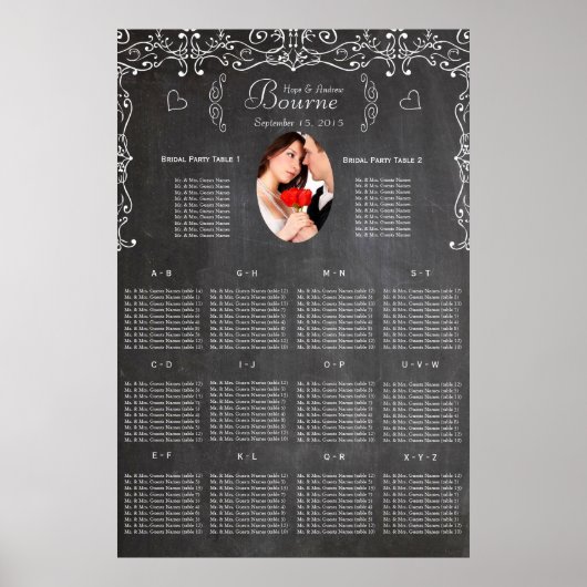 modern Chalkboard-fotokalkbord Poster (Voorkant)