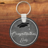 Modern Chalkboard Gefeliciteerd Afstuderen Sleutelhanger (Voorkant)