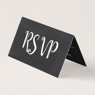 Modern Chalkboard-kalender RSVP-kaart Visitekaartjes