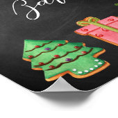 Modern Chalkboard kerstkoekjesborden Poster (Hoek)