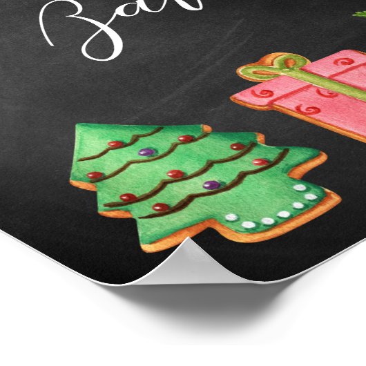 Modern Chalkboard kerstkoekjesborden Poster (Hoek)